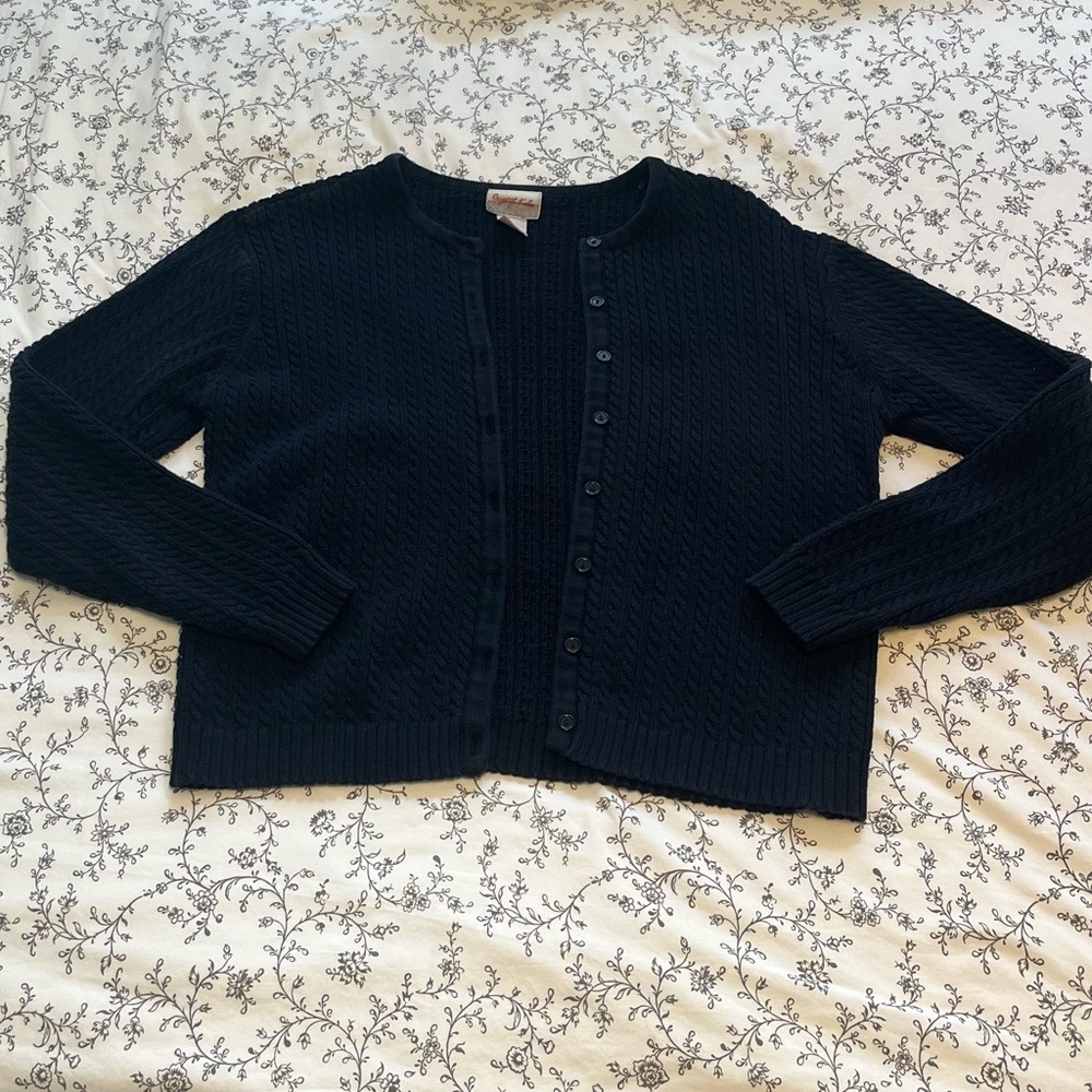 Black cardigan